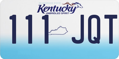 KY license plate 111JQT