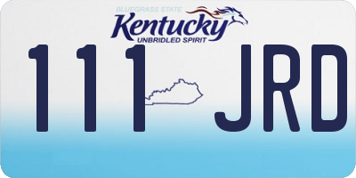 KY license plate 111JRD
