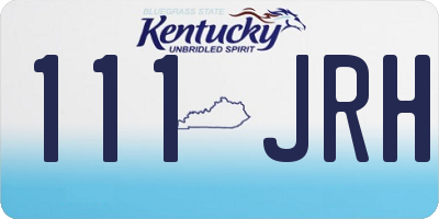 KY license plate 111JRH