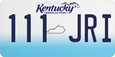 KY license plate 111JRI