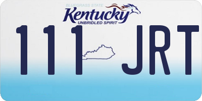 KY license plate 111JRT