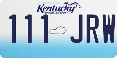 KY license plate 111JRW