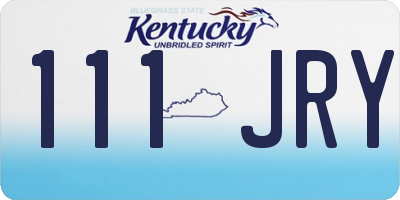 KY license plate 111JRY