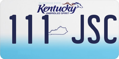 KY license plate 111JSC