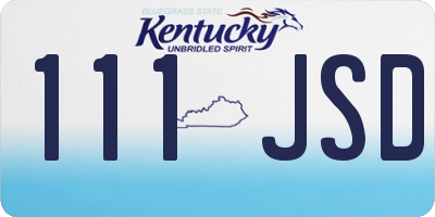 KY license plate 111JSD