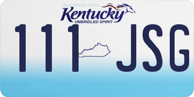 KY license plate 111JSG