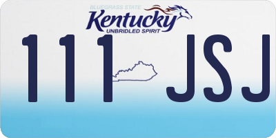 KY license plate 111JSJ