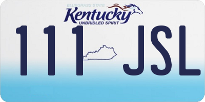 KY license plate 111JSL