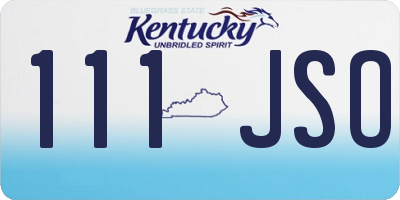 KY license plate 111JSO