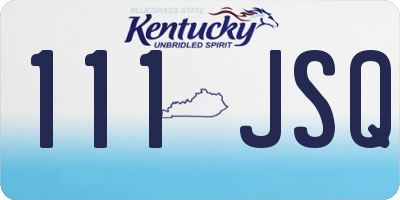 KY license plate 111JSQ