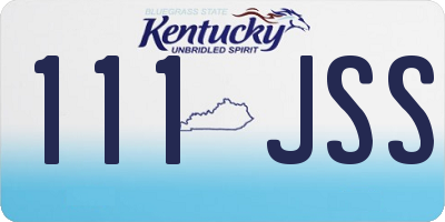KY license plate 111JSS
