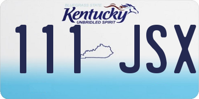 KY license plate 111JSX