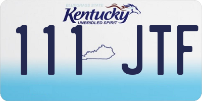 KY license plate 111JTF