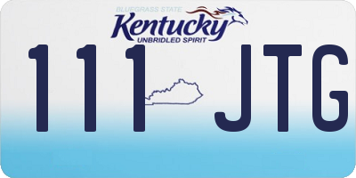 KY license plate 111JTG