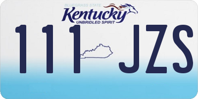 KY license plate 111JZS
