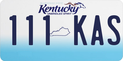 KY license plate 111KAS