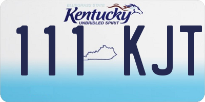 KY license plate 111KJT