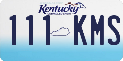 KY license plate 111KMS