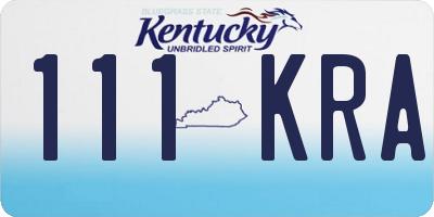 KY license plate 111KRA