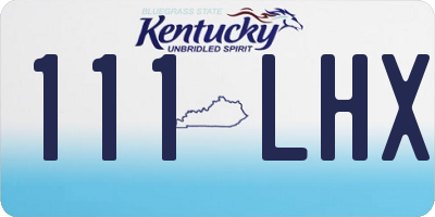 KY license plate 111LHX