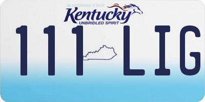 KY license plate 111LIG