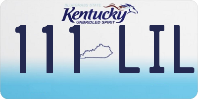 KY license plate 111LIL