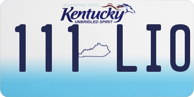 KY license plate 111LIO