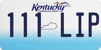 KY license plate 111LIP