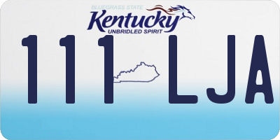 KY license plate 111LJA