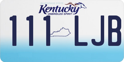KY license plate 111LJB