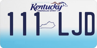KY license plate 111LJD