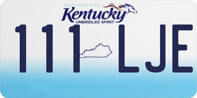 KY license plate 111LJE