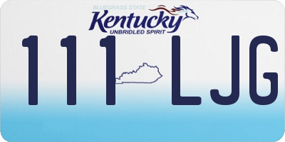 KY license plate 111LJG