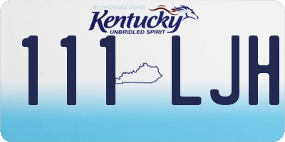 KY license plate 111LJH