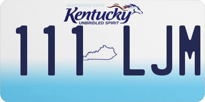 KY license plate 111LJM