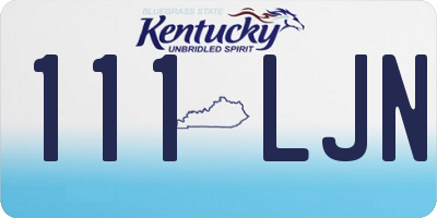 KY license plate 111LJN