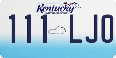 KY license plate 111LJO