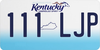 KY license plate 111LJP