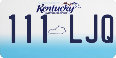 KY license plate 111LJQ