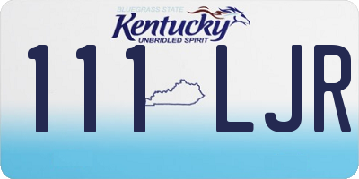 KY license plate 111LJR