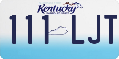 KY license plate 111LJT
