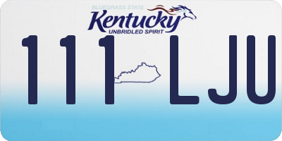 KY license plate 111LJU