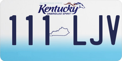 KY license plate 111LJV