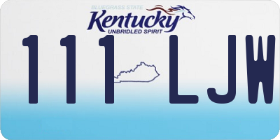 KY license plate 111LJW