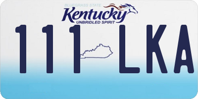 KY license plate 111LKA