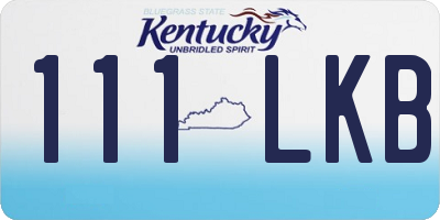KY license plate 111LKB