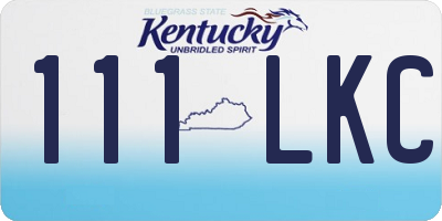 KY license plate 111LKC
