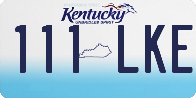 KY license plate 111LKE