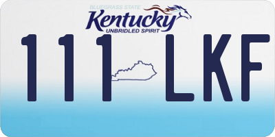 KY license plate 111LKF