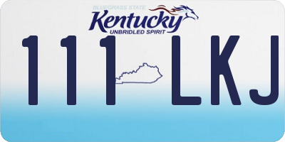 KY license plate 111LKJ